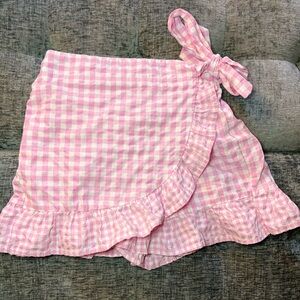 Rare Editions Pink Checkered Skirt